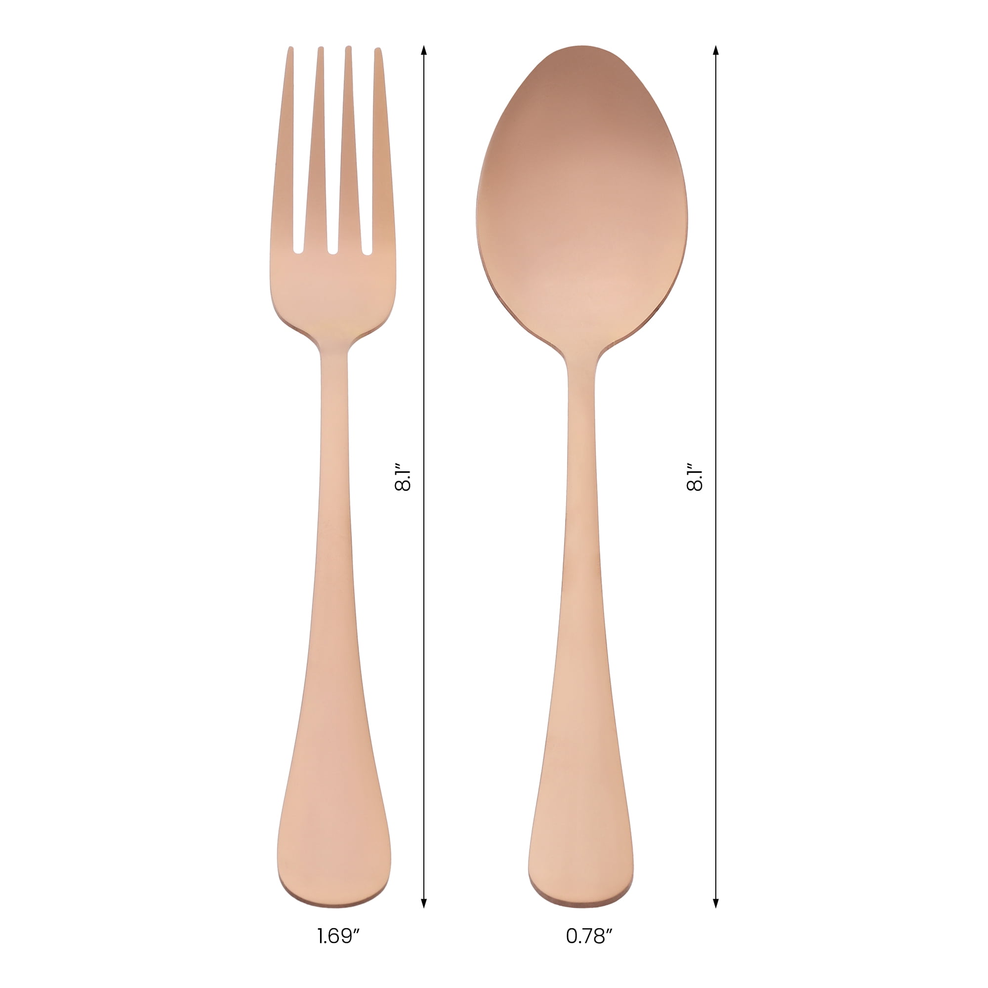 Unique Bargains 12 Pcs Silverware Set Stainless Steel Flatware Rose Gold