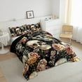 thumbnail image 3 of Castle Fairy Gothic Skull 2pcs Bedding Comforter Set,Chic Flower Twin Comforter Sets,Exotic Style Breathable Bedding Set,Breathable Floral Home Decor,Reversible, 3 of 8