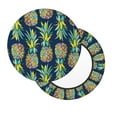 thumbnail image 2 of Bingfone 12 Inch Padded Round Bar Stool Cover Cushion With Elastic Fabric Round Chair Seat - Colorful Pineapples, 2 of 7