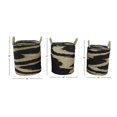 thumbnail image 5 of DecMode 18", 17", 16"H Black Seagrass Handmade Two Toned Storage Basket with Handles, 3-Pieces, 5 of 12