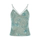 thumbnail image 4 of Heisall Womens Summer Camisoles Solid Color Embroidered Patches Beaded Back Tie Open Back Y2K Sexy Tops, 4 of 6