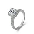 thumbnail image 4 of solitaire jewels 2.5CT Radiant Moissanite Halo Engagement Ring For Women, 14K Rose Gold, 4 of 5