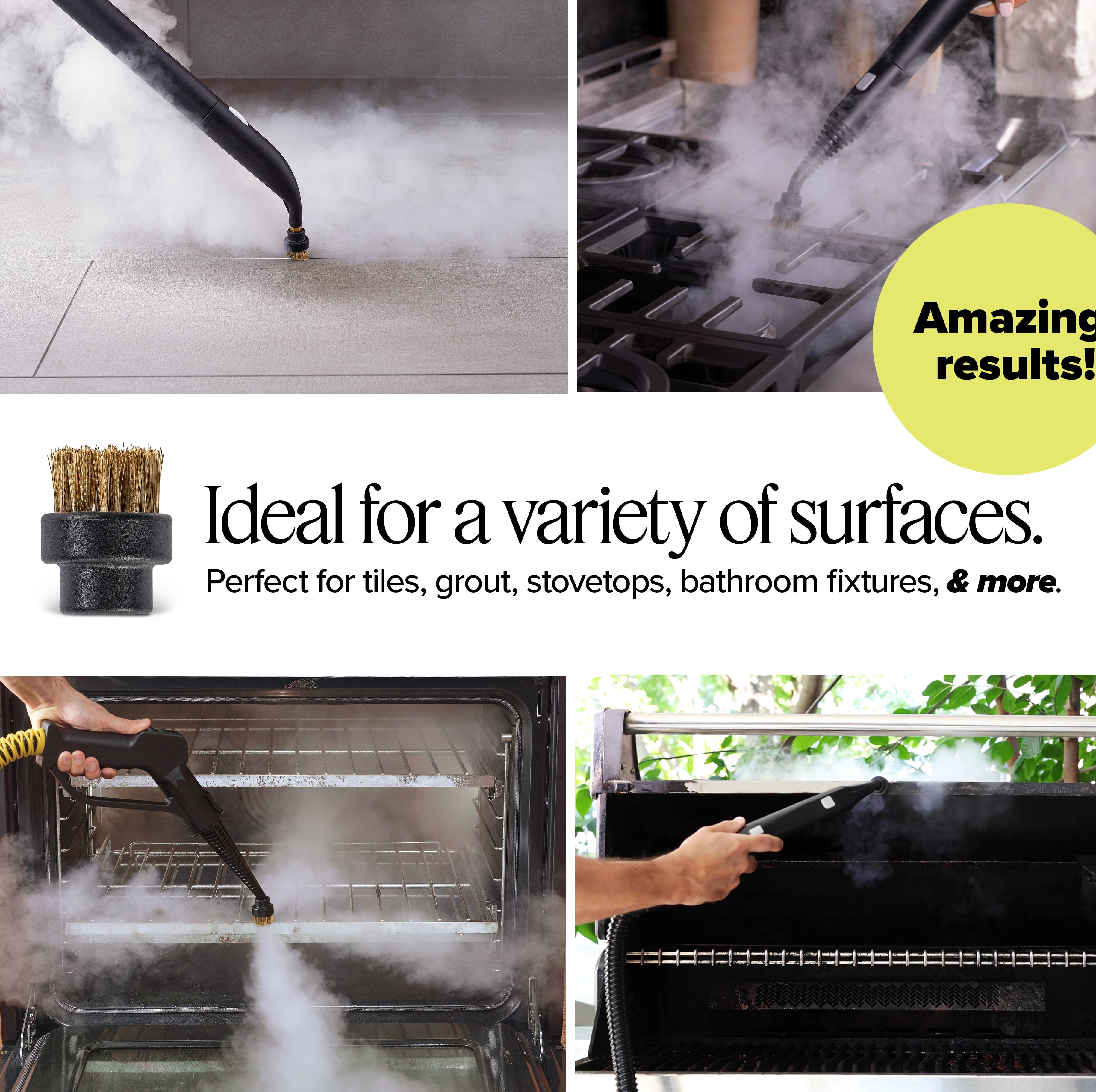 Dupray 6-Piece Steam Cleaning Pack Additional Accessory Pack for Neat Steam Cleaner Includes Small Brushes Micro Fiber Cloths More and Felt Accessory Bag All Essentials