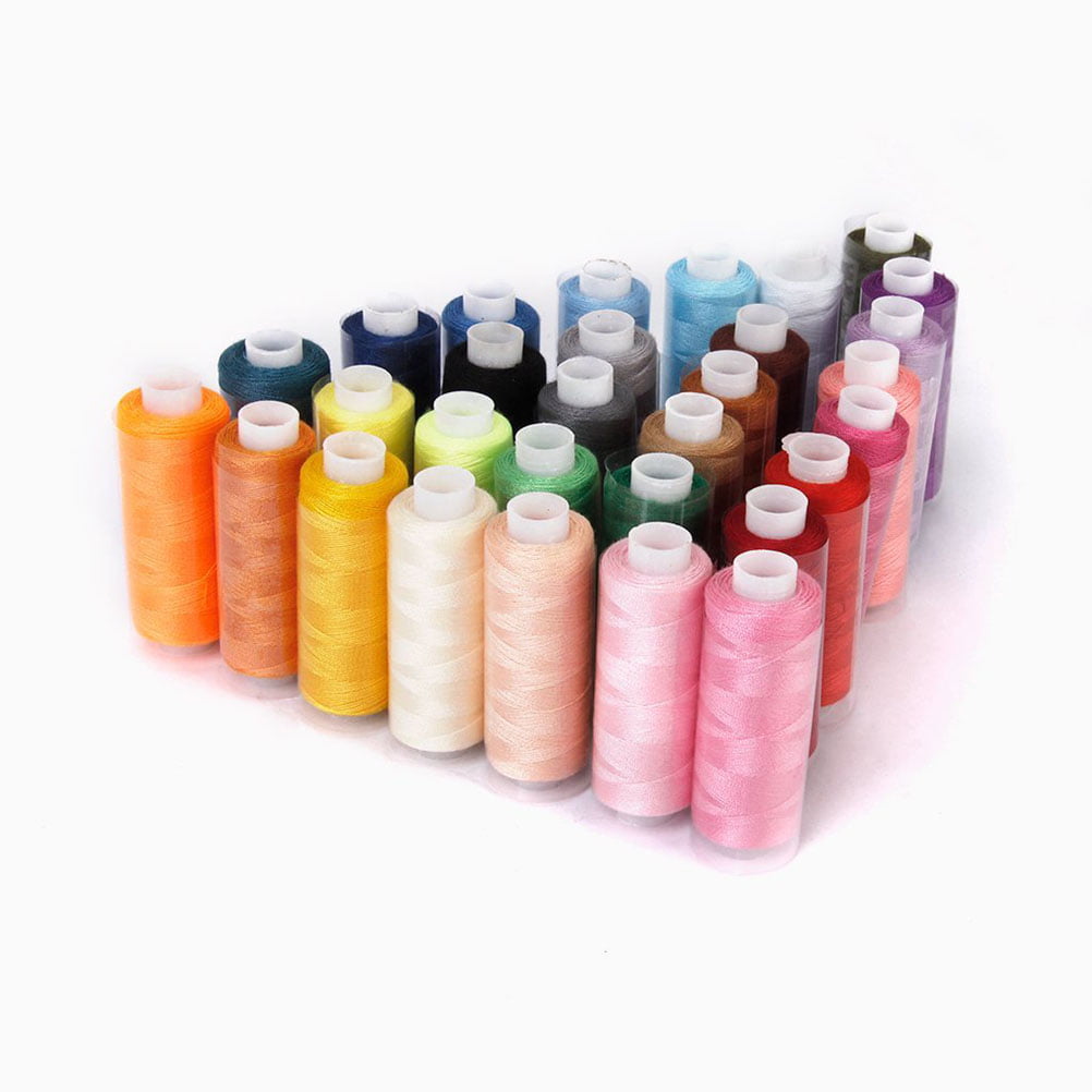 Random Color PIXNOR 30pcs Sewing Thread Coil 250 Yards Each Polyester All Purpose 