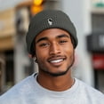 thumbnail image 3 of Dalix Astronaut Fisherman Beanie Hat Winter Knit Cuffed Watch Cap Mens in Asphalt Gray, 3 of 5