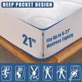 thumbnail image 4 of Colchón impermeable JamRest Twin, tamaño XL, dormitorio universitario, 4 of 6