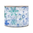 thumbnail image 1 of Christmas Ribbon, Christmas Ribbons with Wire Edge, Snowflake Ribbon, 10 Blue, 1 of 9