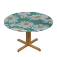 thumbnail image 3 of Orinice Daisies Round Table Cover Stain Resistant Washable Indoor Outdoor Tablecloth Kitchen Dining Wedding Parties Waterproof 100% Polyester Fiber 38-42, 3 of 8