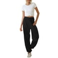 thumbnail image 3 of WTXUE Sweatpants, Slacks Women's Active Elastic Waist Baggy Workout Joggers Pants, Pantalones De Mujer, Black, 3 of 9