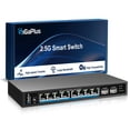 thumbnail image 1 of Commutateur Ethernet Non Géré 10 Ports 2,5 Go avec 8* Ports Base-T 2,5g, 2* Ports SFP+ 10G. Commutateur Réseau GiGaPlus 2,5gbps pour 2,5gbps NAS/PC, Route WiFi6, 1 of 7