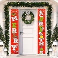 thumbnail image 3 of Cartel de cartel de porche navideño, decoraciones de coplas de Feliz Navidad, coplas colgantes de Navidad de bienvenida para decoración al aire libre de fiestas navideñas en el hogar (g), 3 of 5