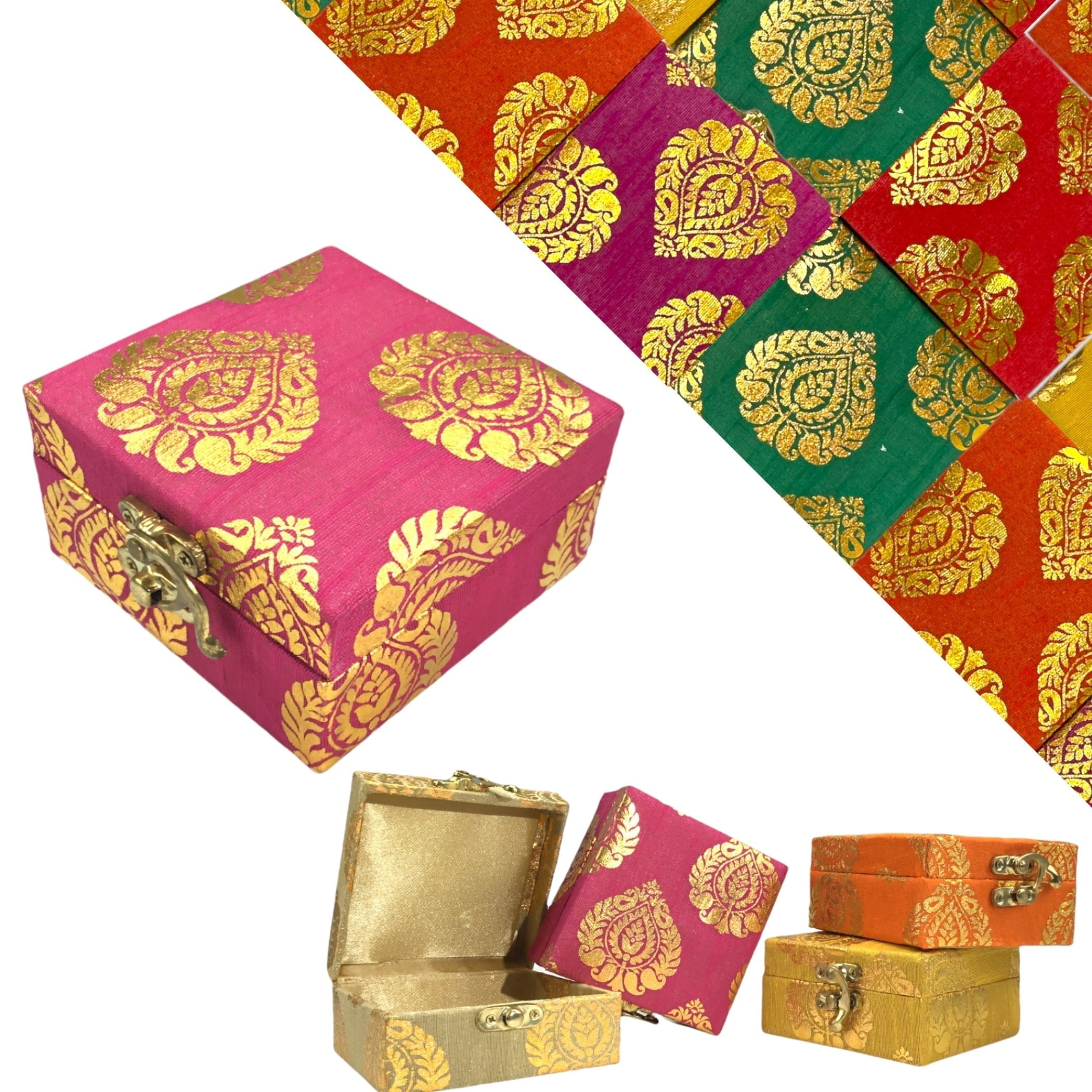 LoveNspire Small Handmade Jewelry Box Brocade Gift Boxes Favor For