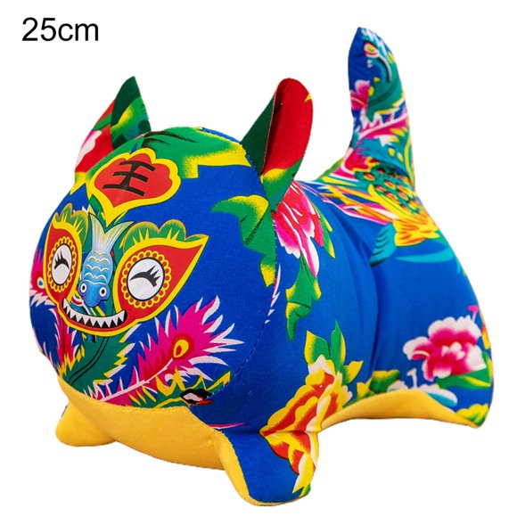 Tiger Toys Mascot Tiger Plush Doll Festive Fine Workmanship New Year Gift 2022 Desktop Ornaments Chinese Zodiac Tiger for Decor