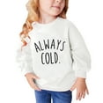 thumbnail image 2 of Elainilye Fashion Toddler Sweatshirt Middle Big Girls Boys Heart Print Long Sleeve Top Sweatshirt Sizes 2-10Y,White, 2 of 5
