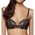 thumbnail image 1 of Women's Gossard 8821 Glamour Lace Wireless Plunge Bra with Uplift (Black/Nude 32E), 1 of 4