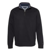 Tommy Hilfiger Mens QuarterZip Pullover Sweatshirt 13H1858, M, Deep Knit Black