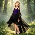 thumbnail image 6 of IWRICH Halloween Dress for Girls Witch Mesh Gothic Fall Maxi Dress off Shoulder Halloween Party Dresses, 6 of 8