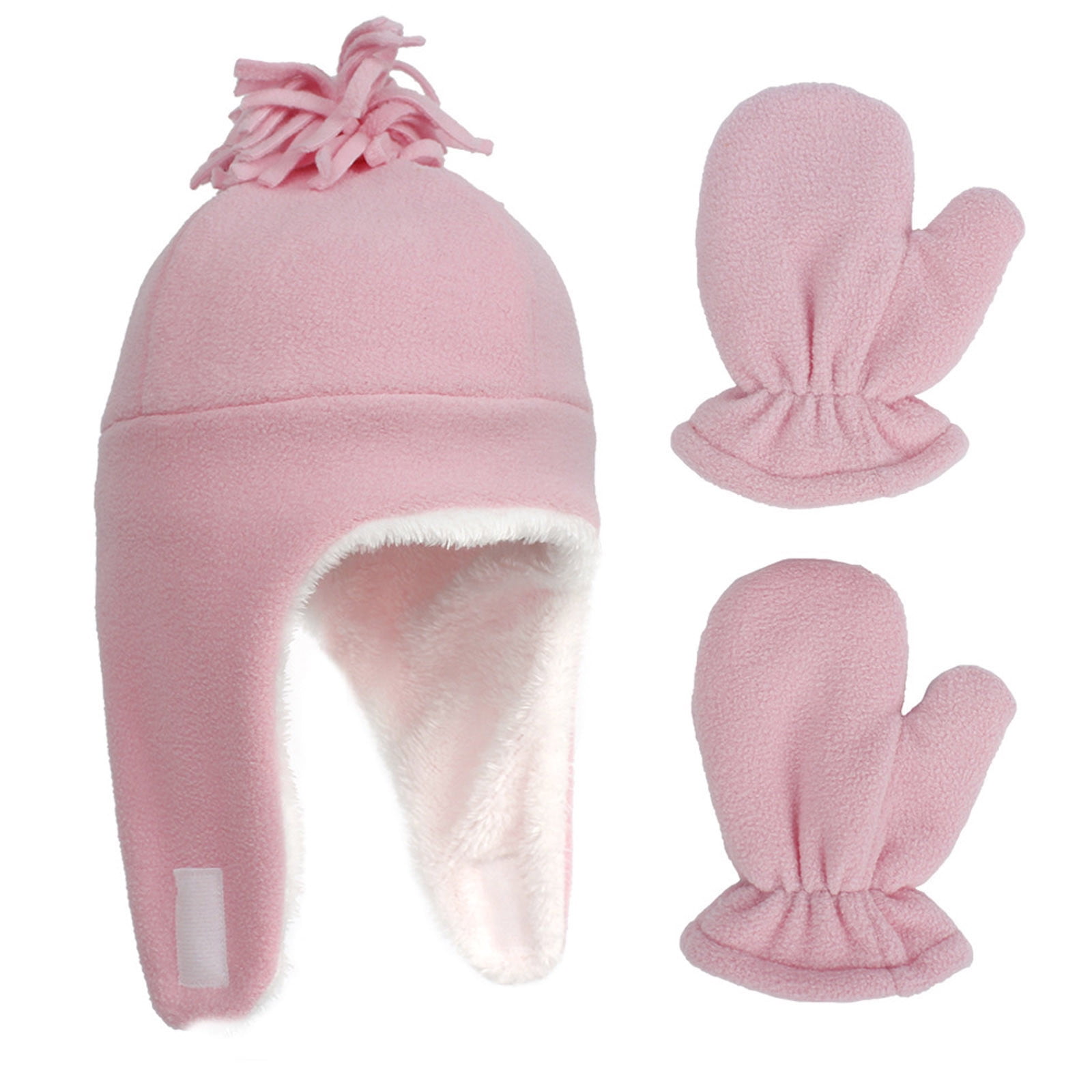 newborn winter hat and mitten set