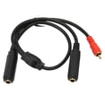 thumbnail image 1 of Hembra de 635 mm a hembra de 635 mm y cable cable en Y divisor negro estéreo para amplificadores, 1 of 8