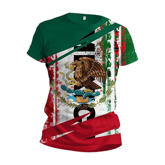 BUWTTED Tshirts Shirts for Men 2026 World Football Competition Summer Short Sleeve Graphic Tees USA Mexico Argentina Fan Athletic Green Shirt L