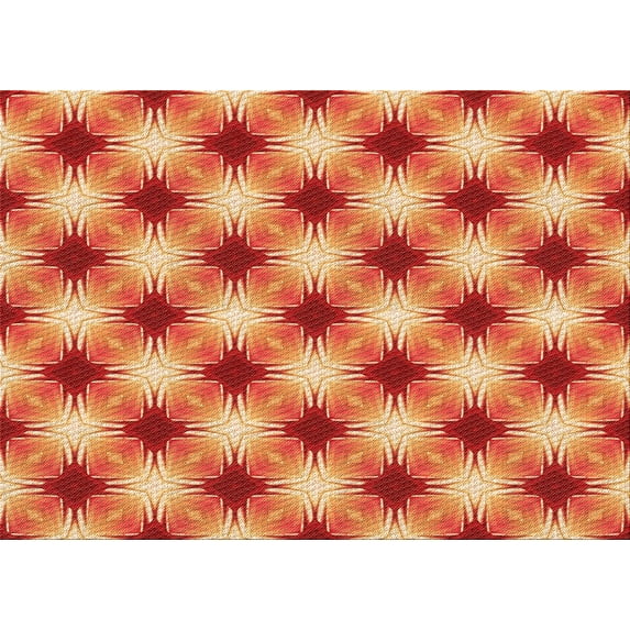 Ahgly Company Machine Washable Indoor Rectangle Transitional Orange Area Rugs, 8' x 12'