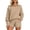 Khaki, variant on HAYIMI Womens Fall Outfits Sets Casual Long Sleeve Lapel Sweatshirt With Shorts Relaxed Fit Two Piece Outfit For Everyday Comfort Solid Color Versatile Clothes Sets