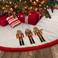 thumbnail image 1 of Jupe de Sapin de Noël 48 Pouces, Grande Brodée Nutcracker Rembourrage Collier d'Arbre, Décorations Rustiques d'Intérieur, Rouge & Blanc, 1 of 6