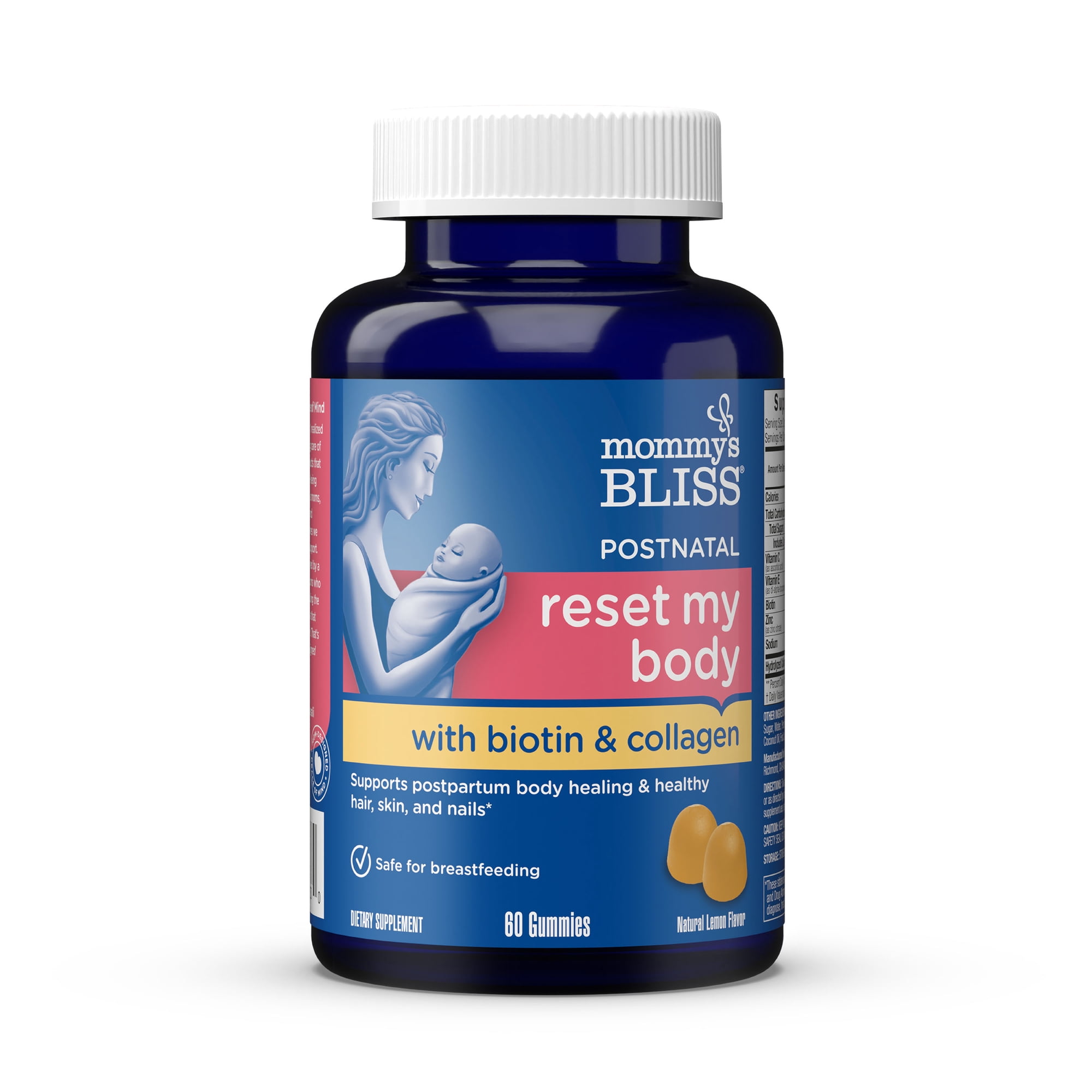 Mommy's Bliss Reset My Body with Biotin + Collagen Gummies, Dietary Supplement, 60 Count