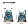 thumbnail image 2 of Gaeub Colorful Underwater Shark Drawstring Backpack Bag Sport Gym Sackpack Heavy Duty String Backpack for Men Women-Medium, 2 of 6