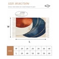 thumbnail image 2 of Navy Blue Burnt Orange Bathroom Rug 2'x3', Modern Boho Art Geometric Low Profile Front Entryway Rug with Tassels, Woven Cotton Washable Kitchen Mat Carpet for Foyer Bedroom Back Door Decor, 2 of 9