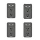 thumbnail image 1 of Huntkey Wall Mount Outlet with Dual 2.1 Amp USB Ports and Outlets, Gray (4 Pack), 1 of 7