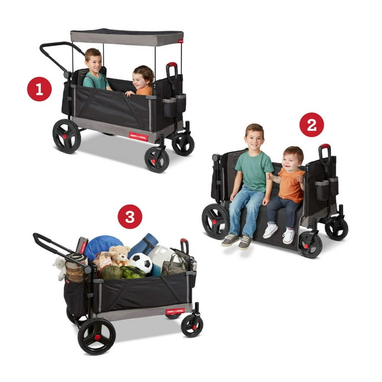 Radio Flyer Trav'ler Stroll 'N Wagon with Cover, 120 lbs - Walmart.com