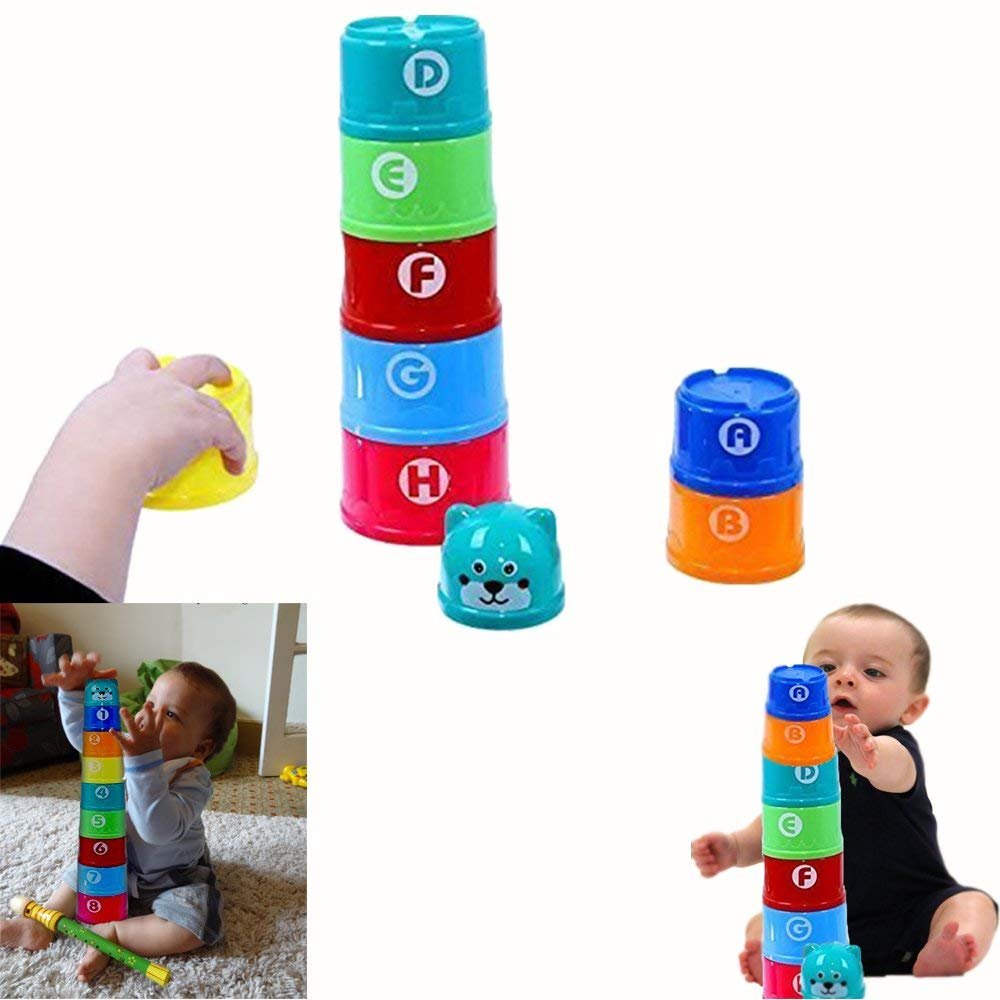 dazzling toys Stacking Cups Toddler Alphabets Numbers Building Joy Cups