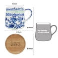 thumbnail image 7 of Taimei Teatime Coffee Mug with Lid, Set of 2, 16.5 Ounces, Ceramic Coffee Mugs with Handpainted Blue and White Floral Pattern, 7 of 7