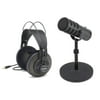 Samson Q9U Broadcast Microphone with SR850 Semi Open-Back Studio Headphones