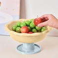 thumbnail image 4 of SPOORYYO Do-pamine Flower Fruit Tray, Draining Bowl with Detachable Base, Decorative High-Legged Snack Tray for Living Room Coffee Table, 4 of 6