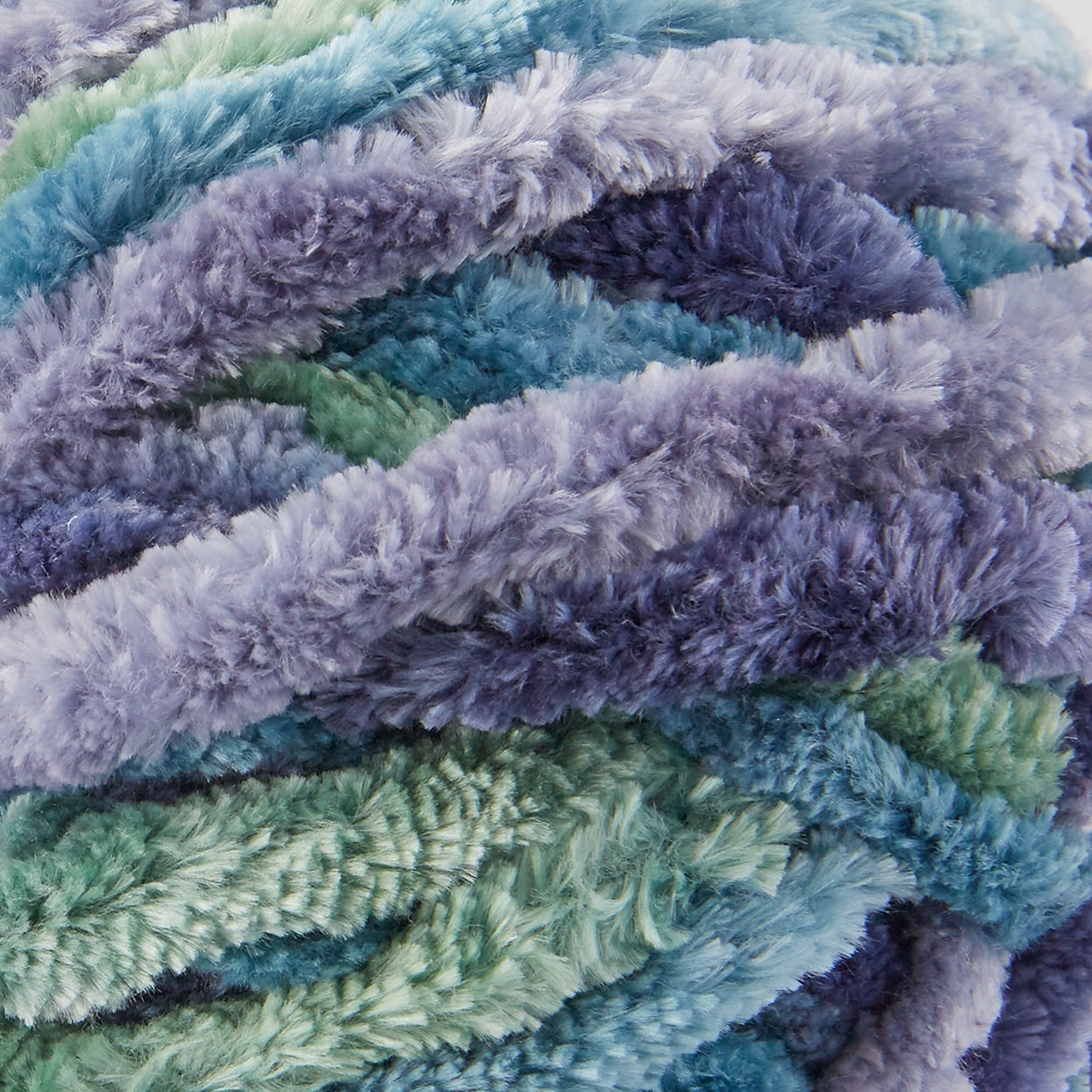 Mainstays Velvet Yarn, 80 yd, Multi Blue, 100% Polyester, Super Bulky, Pack of 3