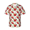 thumbnail image 2 of Goofa Rose Flowers Hawaiian Shirt for Men, Unisex Summer Beach Casual Short Sleeve Button Down Shirts,Aloha Tropical Floral print shirt-Large, 2 of 9