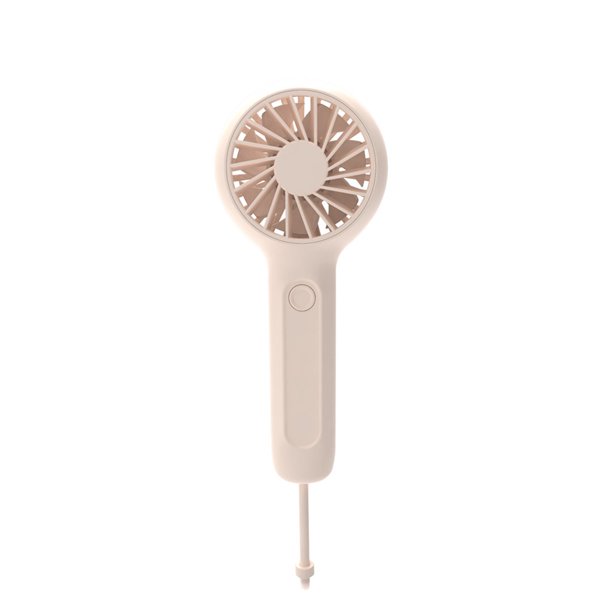 Fiudx Ventilador de Mano, Silencioso, Recargable Por Usb, con Cordón, Ajuste de Viento de Tres Velocidades, Ideal para Eventos Al Aire Libre, Ideal para Viajes de Verano, Batería de Larga Duración.