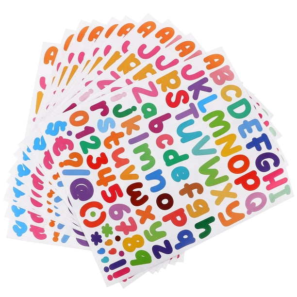 Pegatinas Del Alfabeto Sticko, Carnaval, Brillo Plateado | Cuotas Sin