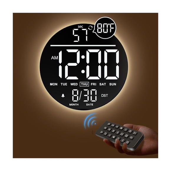 Cronómetro con pantalla LED RGB digital grande de 10 pulgadas de Clock JALL