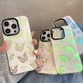 thumbnail image 2 of Sanrio Cinnamoroll Kuromi Pochacco funda de teléfono láser de lujo para iPhone 14 13 12 11 Pro Max 14 Pro, carcasa trasera suave anticaída Fivean unisex, 2 of 2