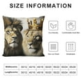 thumbnail image 5 of SHERONV Abstract Lion Couple Pillow Covers Watercolor Gold Black White Marble Cushion Covers for Kids Teens Adults Gray Wild Jungle Animal Dreamy Cushion Cases for Living Room Bed  18x18in, 5 of 5