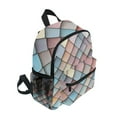 thumbnail image 2 of FORMRS School Backpack with Front Zippered Pocket 12" Student Travel Daypack, Red Art Pattern, 2 of 6