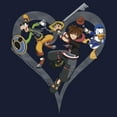 thumbnail image 2 of Junior's Kingdom Hearts 3 Ready to Fight  Cowl Neck Sweatshirt Navy Blue X Small, 2 of 4