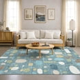 thumbnail image 6 of Addison Rugs Mayfield Premium Machine Washable Transitional Mid-century Modern Teal Rectangle Rug, 10' x 14', 6 of 6