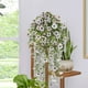 thumbnail image 1 of Planta Colgante Violeta Artificial, Guirnalda Decorativa, Flores de Seda Falsas con Cesta de Ratán, 76 x 25 cm para Decoración de Pared y Techo, 1 of 5
