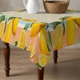 thumbnail image 4 of Yellow Lemon Table Cloth Waterproof Tablecloths, Summer Boho Country Fruits Beige Geometric Tablecloth Dining Table Cover for Kitchen Party Tabletop Outdoor, Square Tablecloth 60x60 Inch, 4 of 9