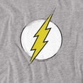 thumbnail image 2 of DC Flash Rough Flash Logo Women's T Shirt, Athletic Heather, Small, 2 of 6