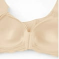 thumbnail image 5 of VISALY Front Closure Bras Wireless Bras Deep V Veck Push Up Bras with Wide Straps Bralette Minimizer Bras Sports Bras Bralette Soft Bras Comfy Bras for Women Everyday Bras Breathable Bras Beige L, 5 of 8